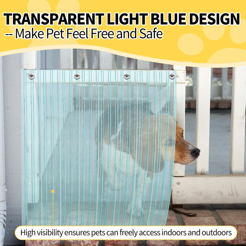 Dog Door Replacement Flaps Plastic Vinyl Strip for DIY Cat House, Eco-Friendly Clear Dog House Kennel Door Flap Strips - 8 in x 4.9 ft