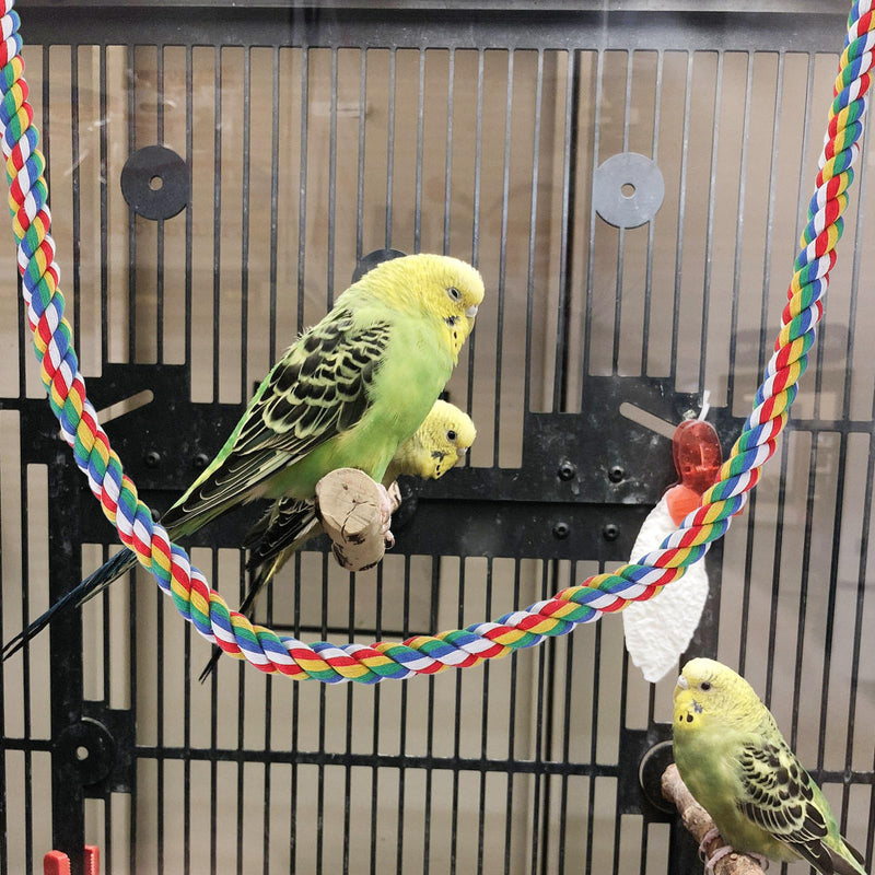 iplusmile Bird Rope Perches, Cages Birds Rope Cage Accessories for Parrots, Cockatiels, Parakeets, Budgie, 41.3inch Size 4 - PawsPlanet Australia