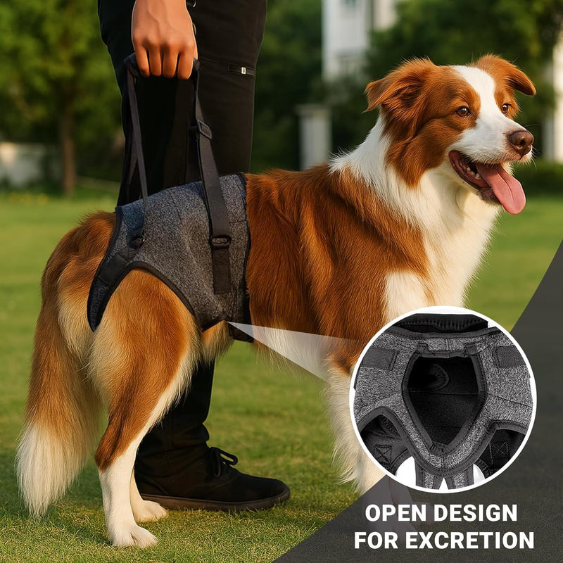 Dog Lifting Harness, Leg Support for Back Slings for Injured Disabled Elderly Dogs Walking Aid, Leg Brace Adjustable Lift Harness, Hind Leg Dog Support Strap for Small Medium Large Dogs(S) S