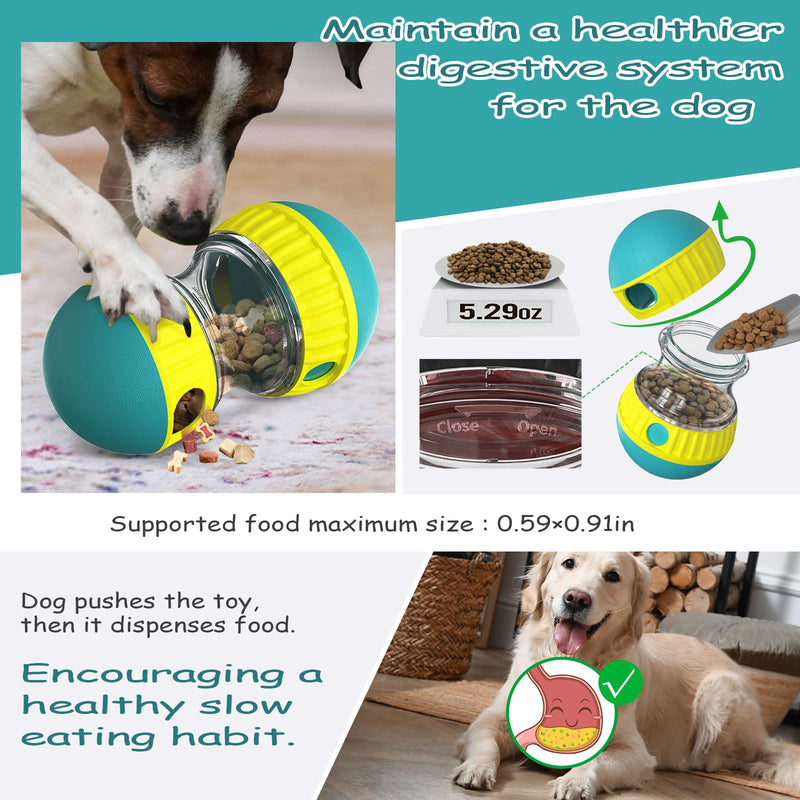 Treat Dispensing Toys, Pet Puzzle Toy Treat Ball Dog Treat Dispenser Toy Ball Interactive Cat Adjustable Food Dispensing for Mental Enrichment & IQ Training in Green - PawsPlanet Australia