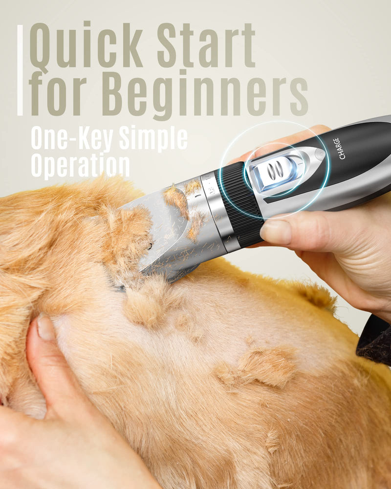 oneisall Dog Shaver Clippers Low Noise Rechargeable Cordless Electric Quiet Hair Clippers Set for Dogs Cats Pets - PawsPlanet Australia