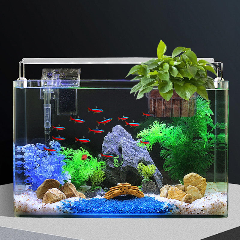 4PCS Clear Aquarium Plant Holder, Hanging Aquatic Plant Pot Holder with Hole, Adjustable Fish Tank Plant Pot for Aquaponic Plant Cultivation Aquarium Water Feature Decoration 4 - PawsPlanet Australia