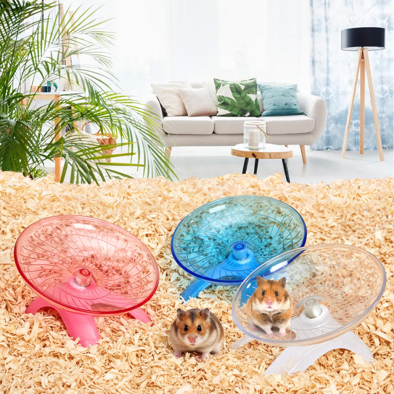 Foraineam 3 Pieces Silent Hamster Wheel, Hamster Flying Saucer, Quiet Spinner Running Exercise Wheels for Dwarf Hamsters, Gerbils, Mice, Hedgehogs, Guinea Pigs and Other Small Pets - PawsPlanet Australia