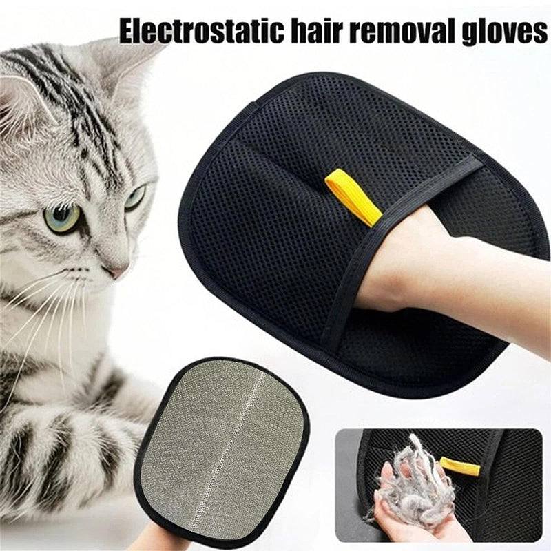 3 Pcs Pet Hair Removal Gloves Brush, Reusable Cat Dog Electrostatic Hair Remover Grooming Glove Tool - PawsPlanet Australia