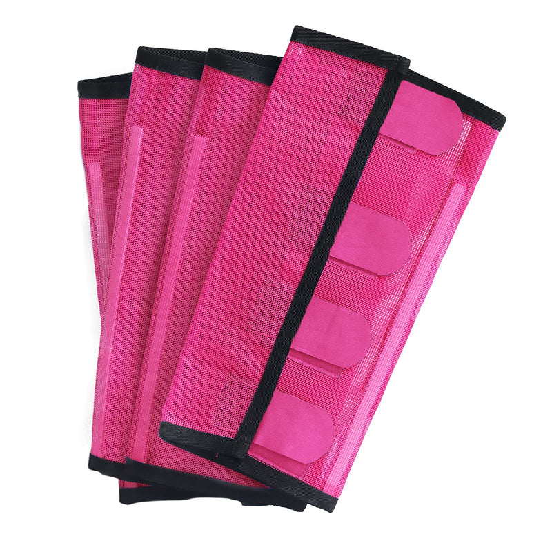 Fine Mesh Fly Boots Loose Fitting & Non-Slip Horse Fly Leggings No More Horsefly Nuisance Greatly Reduce Stomping Breathable with Natural Air Flow (Set of 4) Magenta Mini - PawsPlanet Australia
