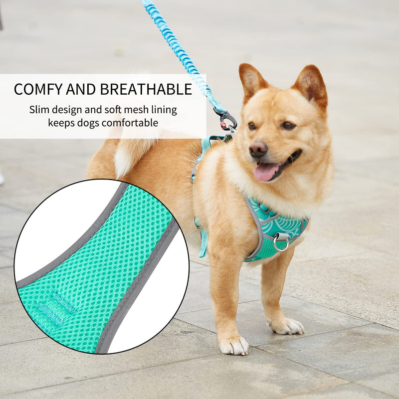 No Pull Dog Harness Adjustable Reflective Adjustable Breathable Vest Soft Mesh Padded Pet Harness with Metal Leash Hooks Easy Control Handle for Small to Large Dogs Medium - PawsPlanet Australia
