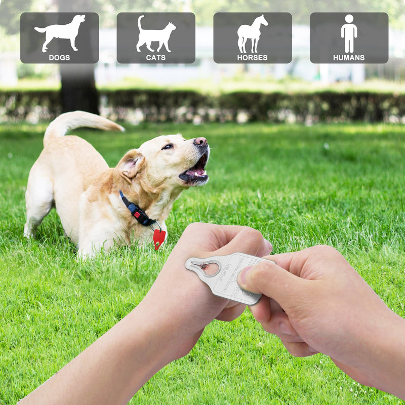 Tick Remover Tool Portable with Tick Removal Tweezers Suitable for Pet and Humans, Safe and Reliable, Quick Highly Effective, Pain-Free, Essential Tick Remover Key Tools for Outdoor Activities-3 Pack Red－Blue－Silver - PawsPlanet Australia