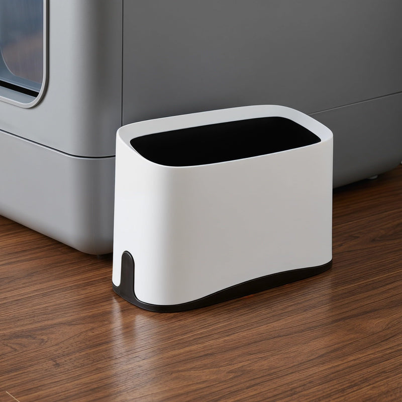 2 pcs Minimalist White Plastic Cat Litter Scoop Holder with Space-Saving Design and Improved Stability Easy Cleaning in the Bathroom
