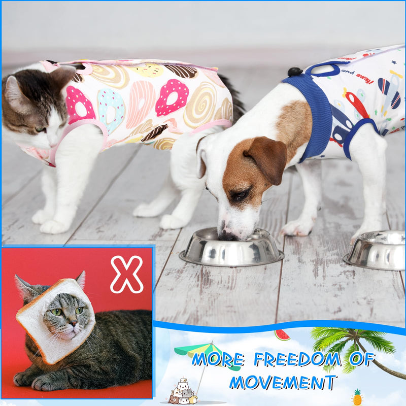 Kacctyen 6 Set Cat Recovery Suit After Surgery Female and Male Cat Surgery Suit Kitten Recovery Suit E Collar Alternative Pajama Cat Clothes for Spay Suit Abdominal Skin Anti Licking(Animal,Medium) Animal Medium - PawsPlanet Australia