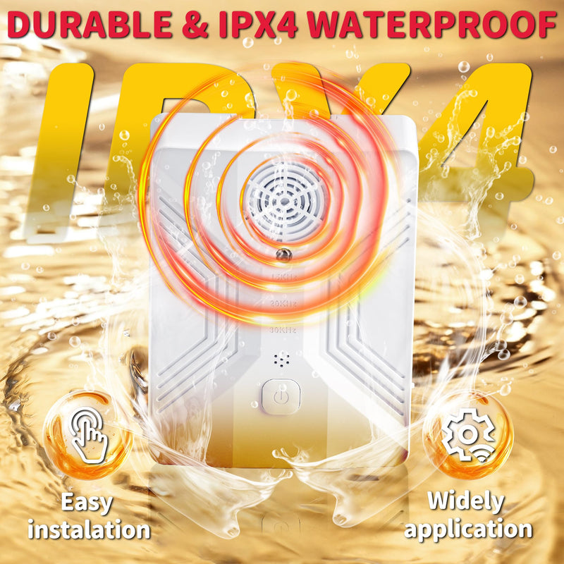Anti Barking Device for Dogs, Rechargeable Ultrasonic Dog Barking Deterrent Devices with 3 Modes, 50Ft Waterproof Barking Dog Deterrent Bark Box for Outdoor & Indoor, Safe Barking Silencer for Dogs White