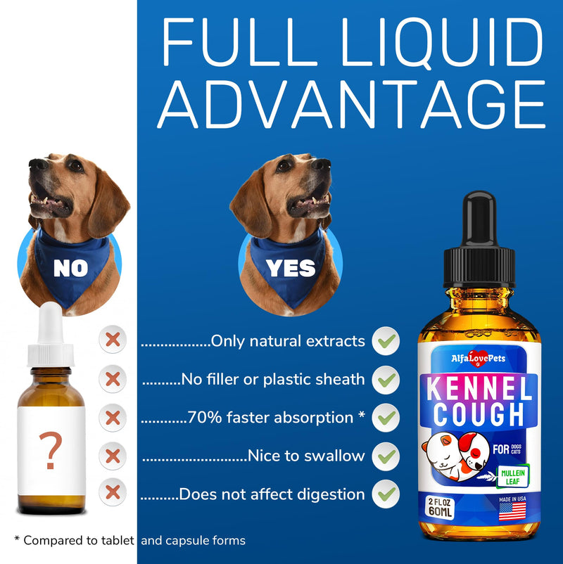 Cat Cough & Dog Cough Treatment ✿ Kennel Cough Treatment for Dogs ✿ Kennel Cough Treatment ✿ Kennel Cough Treatment for Dogs & Cats ✿ 2 Oz 2 Fl Oz - PawsPlanet Australia