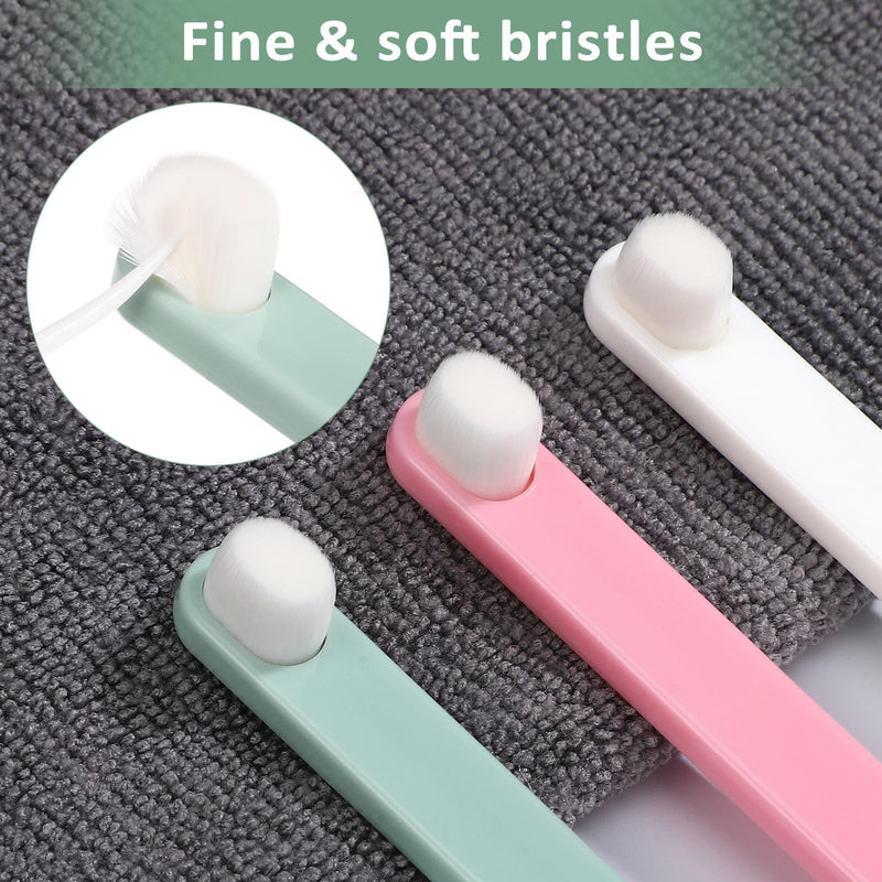SOLUSTRE Soft Bristle Toothbrushes for Dogs and Cats, 3 Pieces, Made of Plastic, for Precise Teeth Cleaning and Daily Oral Care for Pets