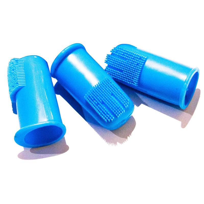 Pet Republique Dog Finger Toothbrush Set of 3 - Dental Hygiene Brushes for Dogs, Cats, Most Pets