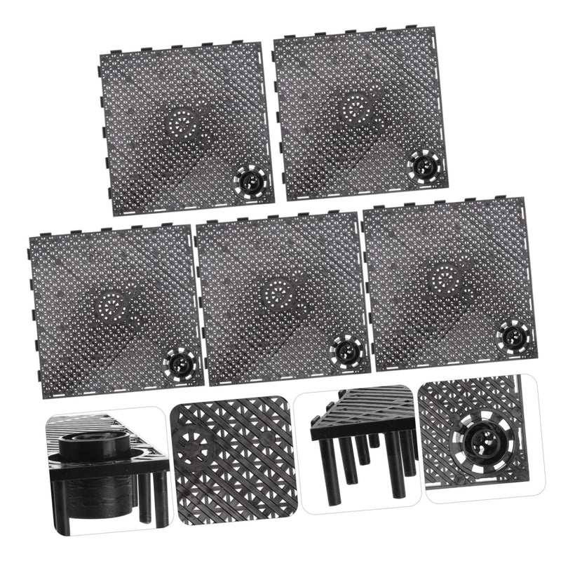 5pcs Fish Tank Filter Plate Undergravel Filter Fish Tank Gravel Black Aquarium Sand Black Strainer Fish Breeding Tanks Substrate for Fish Tank Bottom Bracket Plastic - PawsPlanet Australia