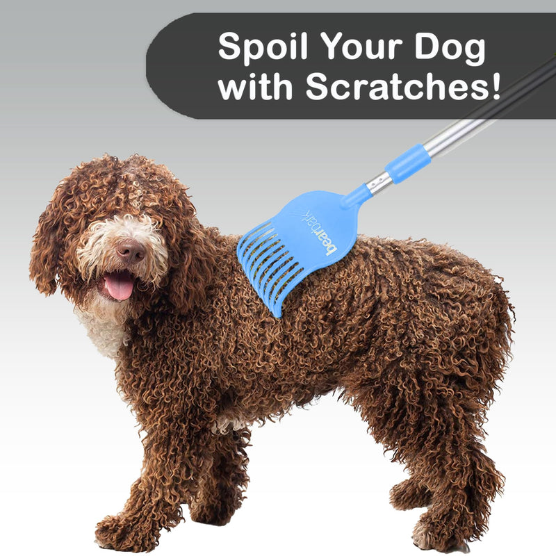 Bearbark Dog Scratcher – Extendable Long-Reach Grooming & Scratching Tool for Dogs | Fun Shedding Aid | Great Gift for Pet Lovers | US Small Business - PawsPlanet Australia