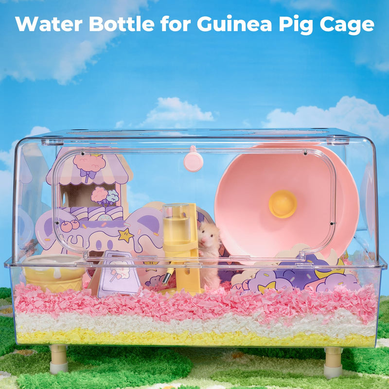 mini&moe Hamster Water Bottle No Drip – 4 oz Guinea Pig Water Bottle for Glass Tank with Adjustable Stand, Leak Proof Small Animal Water Dispenser for Cage for Gerbil Chinchilla Ferret Hedgehog - PawsPlanet Australia