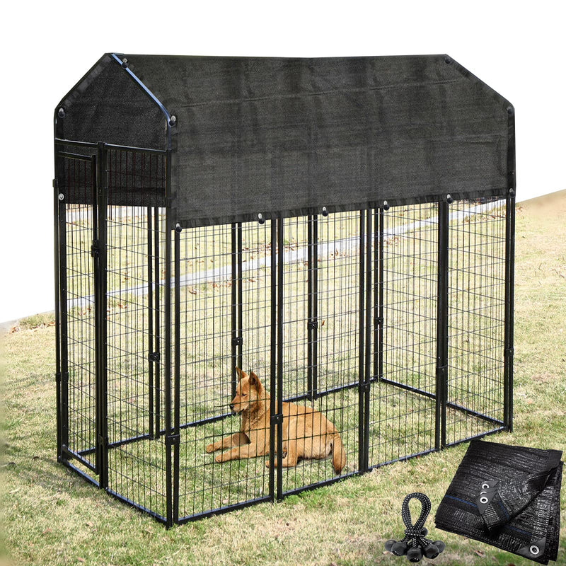 Dog Kennel Shade Cover 90% Sunblock Shading Cloth Net Mesh Tarp 10x10 ft for Outdoor Large Pet Crate with 12 Ball Bungee Cords - PawsPlanet Australia