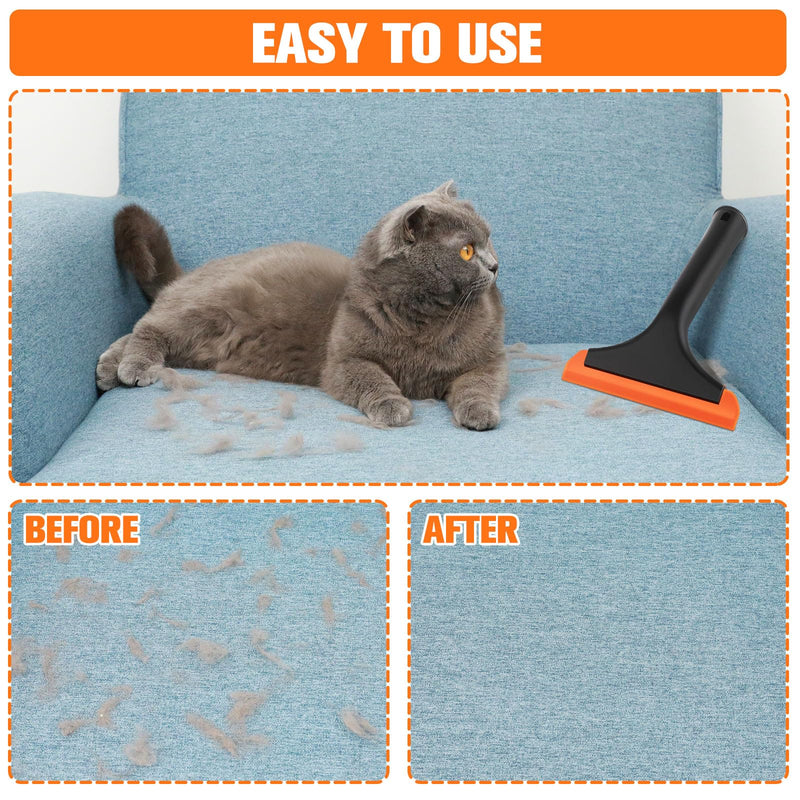 Silicone Pet Hair Removal,Pet Hair Rubber Carpet Rake Cat Dog Hair Remover with 8in Long Handle Pet Hair Remover for Furniture Couch Carpet - PawsPlanet Australia