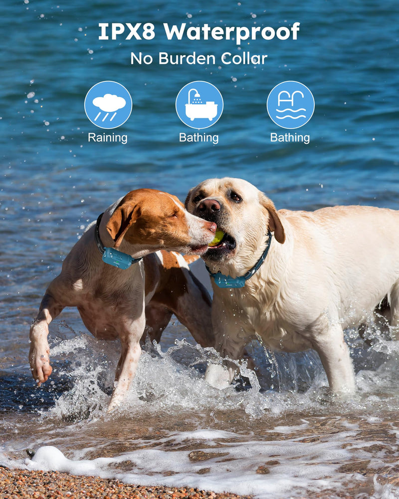 Jugbow Dog Shock Collar 2 Dogs - 4200FT Dog Training Collars with Remote, IPX8 Waterproof E-Collar for Dogs Training Rechargeable e-Collars for Large Medium Small Dogs (10-120lbs) Blue - PawsPlanet Australia