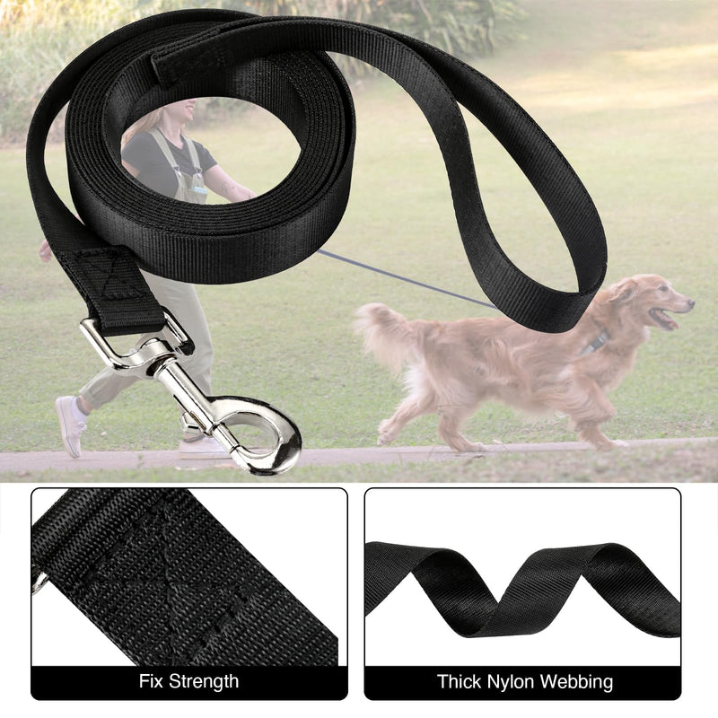 Nylon Dog Training Leash, Traction Rope, 9 Feet Long, 1 Inch Wide, for Small, Medium and Large Dogs, Heavy Duty Dog Lead for Walking, Running, and Training Black - PawsPlanet Australia