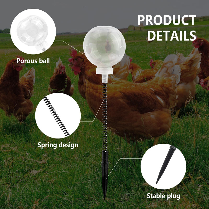 2PC Chicken Pecking Toy, Poultry Enrichment Feeder Toys, Slow Feeder Ball & Coop Activity Toys Courtyard Outdoor Decoration for Hens & Birds, Chicken Coop Accessories to Prevent Boredom - PawsPlanet Australia