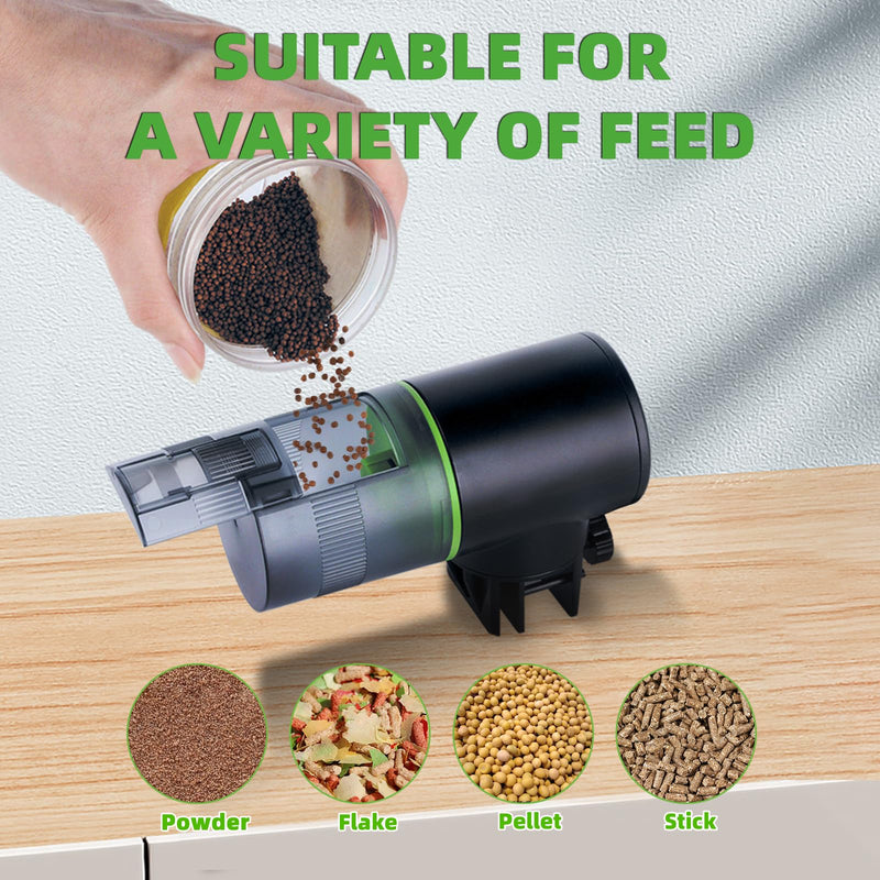 FREESEA Fish Feeder Automatic Dispenser: Aquarium Flakes Food Feeder with Timer Battery FS-069S - PawsPlanet Australia