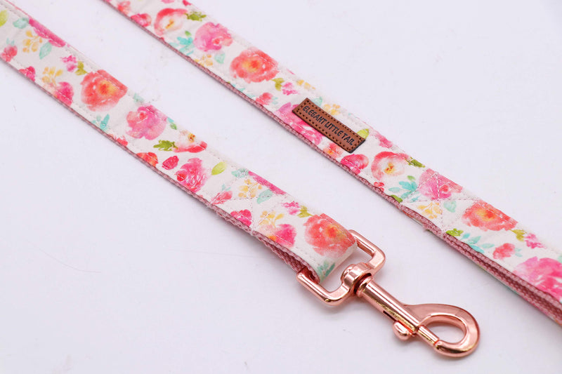 Elegant little tail Dog Leash, Strong and Durable Traditional Style Dog Leash, Webbing Dog Leashs, Soft Walking Pet Leash for Small Medium Large Dogs Medium (Pack of 1) Pink Flower - PawsPlanet Australia