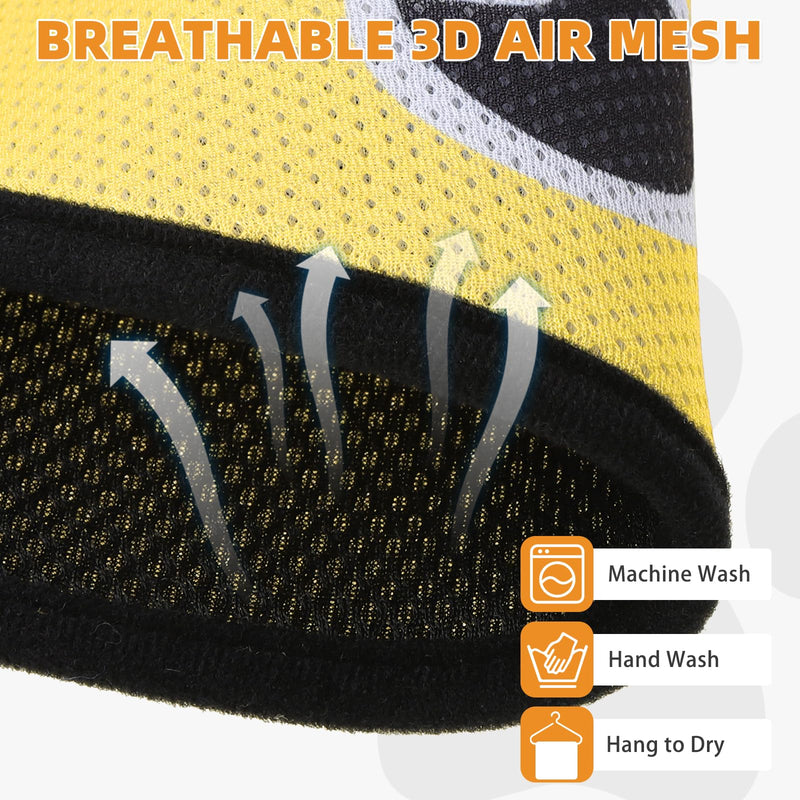 Dog Grooming Hammock for Small Dogs Cats, Cute Bee Design Dog Hanging Harness for Nail Trimming/Clipping, Pet Sling with Grooming Kit and Thick Neck Support & Strap Restraint Claw Care, XS X-Small Yellow Bee