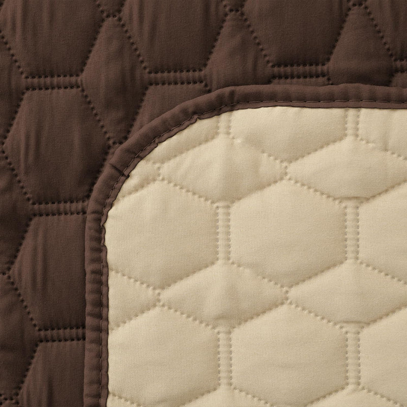 Waterproof Dog Bed Cover - Couch Cover for Pet Anti-Slip Cat Mat Pet Pad Blanket for Sofa Chair Recliner Bed Furniture Protrctor Brown+Beige 90.0"L x 30.0"W x 2.0"Th - PawsPlanet Australia