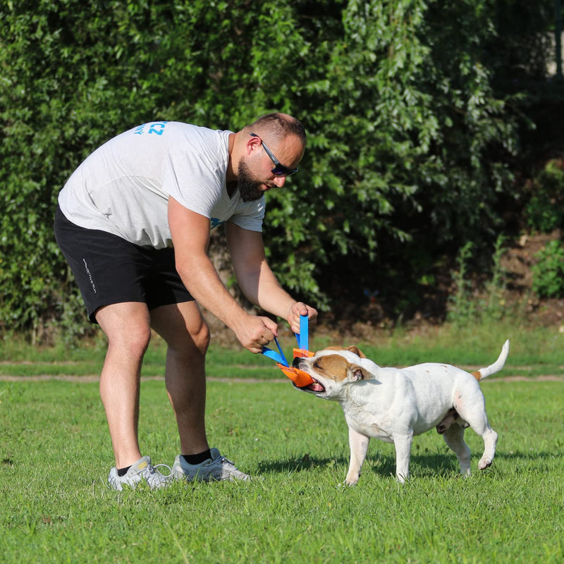 K9 Dog Bite Tug Toy with 2 Strong Handles - Made of Durable & Tear-Resistant Fire Hose - Perfect for Tug of War, Fetch & Puppy Training - Ideal Pull Toy for Medium to Large Dogs, 12 Inches - PawsPlanet Australia