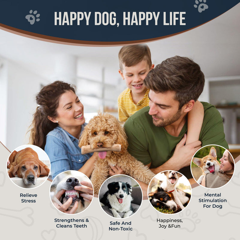 Coffee Wood Dog Chew Sticks 6.5" & Dog Rope Toys for Puppy - 100% Natural Puppy Chew Toys for Teething, Organic Wood Stick Helps with Stress Relief Extra Small - PawsPlanet Australia