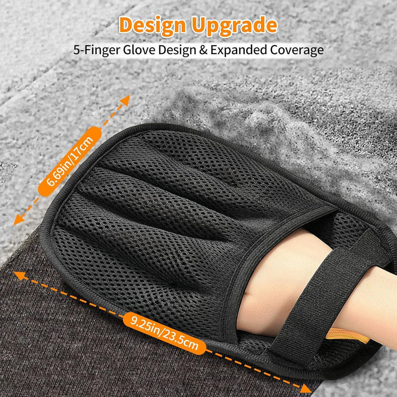 Pet Hair Removal Glove-Cats Dogs Grooming Gloves Reusable Pet Hair Remover Tool for Clothing,Couch, Furniture, Car Seat,Carpet, Upgrade Efficient Cat Hair Remover Gloves-3 PCS - PawsPlanet Australia