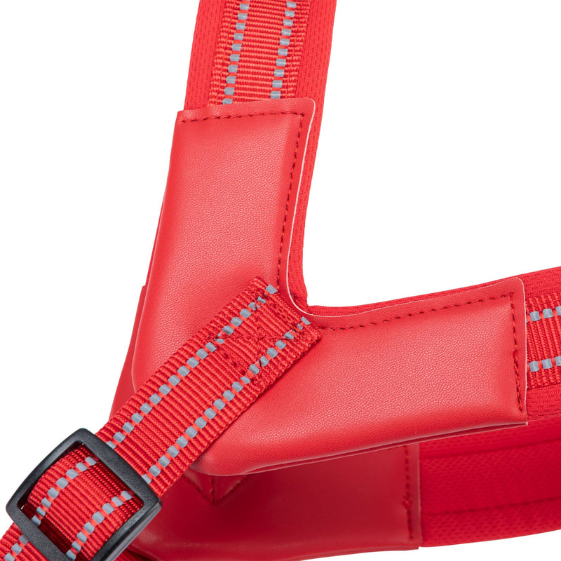 EXCELLENT ELITE SPANKER No Pull Dog Harness Step-in Adjustable Reflective Vest Soft Padded Easy Pet Chest Strap with Leash Clips for Small Medium Large Dogs Walking Training(Red-M) M-Chest 19-22" Red - PawsPlanet Australia