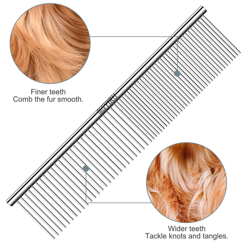 Dog Cat Combs for Grooming, Large Steel Dog Comb for Removing Tangles and Knots, Professional Grooming Comb for Dogs Cats & Other Pets - PawsPlanet Australia