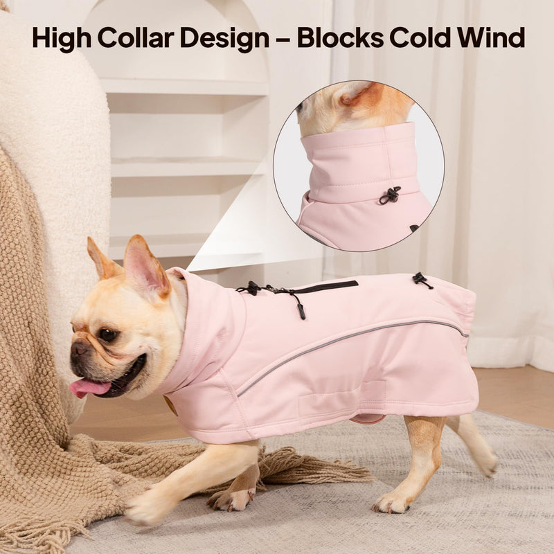 Dog Coat Winter Jacket for Small Medium and Large Breeds, Waterproof Windproof Softshell with Fleece Lining, Reflective Design, Adjustable Fit for Cold Weather (Grey,X-Large) Grey X-Large - PawsPlanet Australia