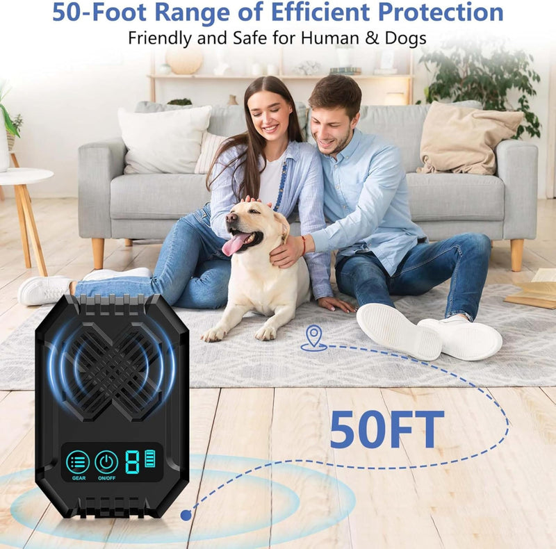 Anti Barking Devices, Ultrasonic Dog Bark, Dog Bark Deterrent Device 3 Adjustable Modes - Rechargeable Long Range 50FT