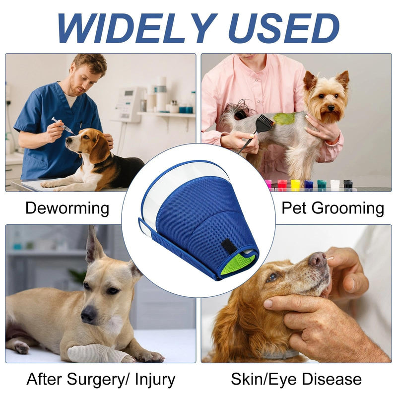 Chiluxendo Soft Dog Neck Brace, Dog Collar to Prevent Leakage, Protective Collar for Dogs, Neck Collar, Cone-Shaped Collar for Dogs, Breathable Dog Cone, Elizabethan Adjustable Pet Collar, 4XL
