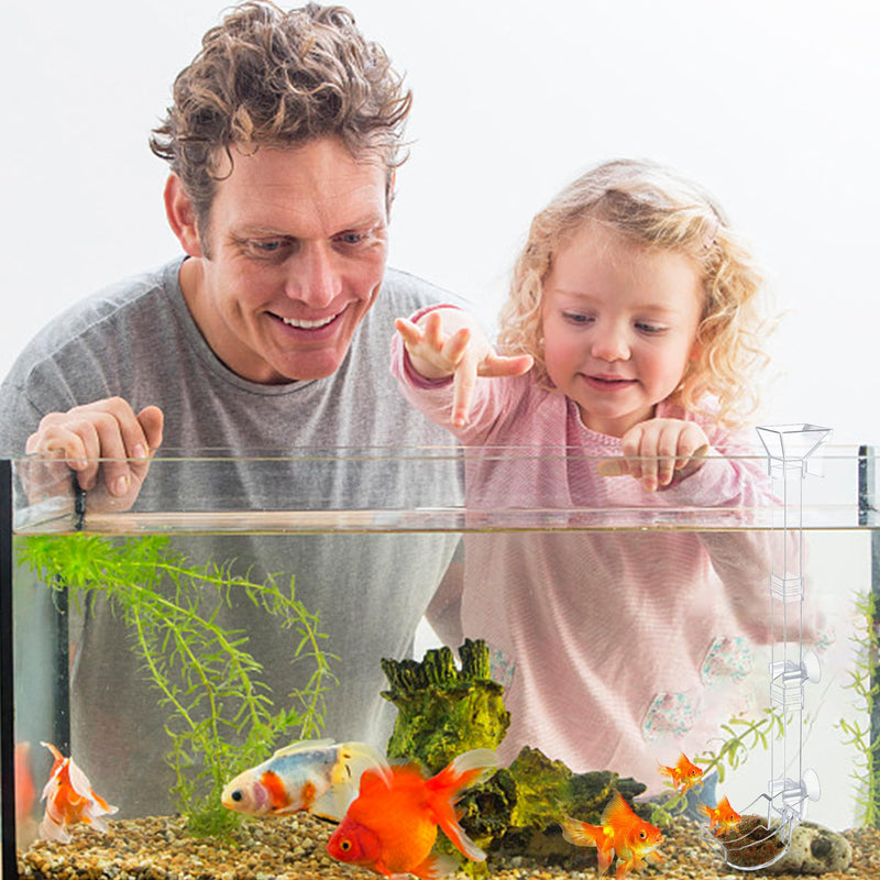 Aquarium Fish Shrimp Feeding Dish Set Clear Fish Feeder Tube and Dish with Cleaning Brush and Measuring Spoon for Feeding Shrimp and Preventing Food Scattering Feeding Supplies for Shrimp Large - PawsPlanet Australia