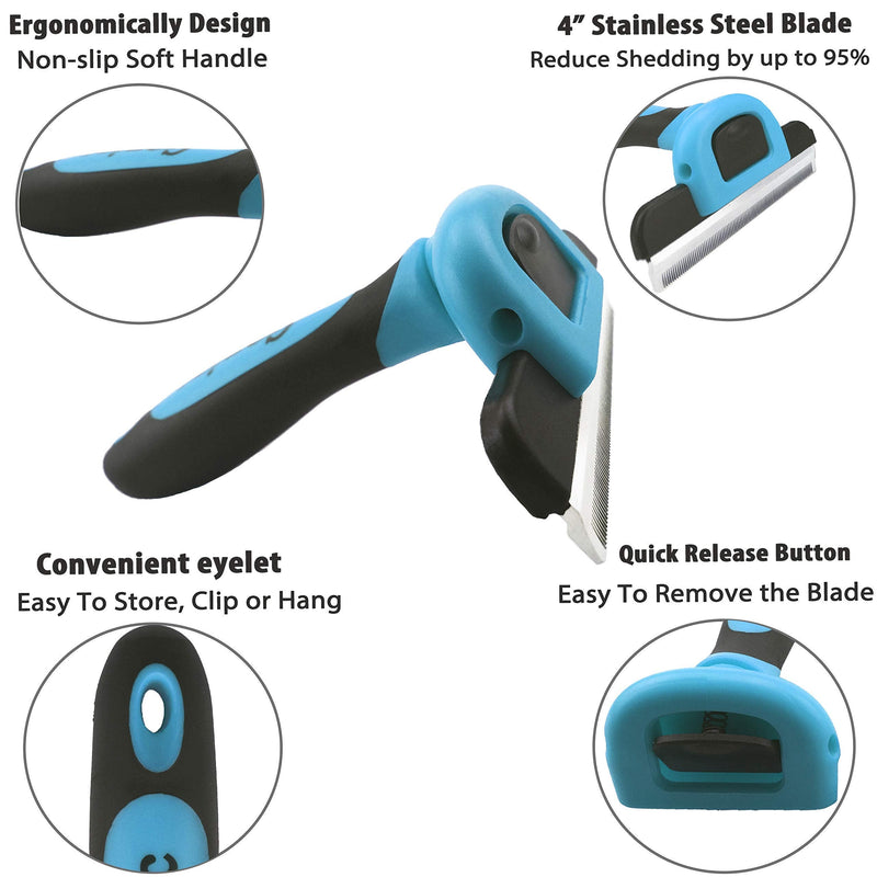 gonicc Dog & Cat Pets Nail Clippers and Grooming Brush. Nail Clippers with Safety Guard to Avoid Overcutting, Free Nail File. Dog Brush Effectively Reduces Shedding by Up to 95%. Professional Groomin - PawsPlanet Australia