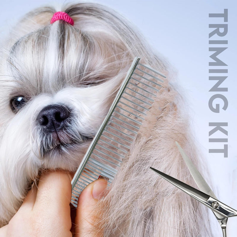 Dog Grooming Kit – Low Noise Cat & Dog Hair Trimmer with Pet Nail Cutter | Cordless Dog Clippers for Grooming Thick Coats with Bath Brush, & Shaver with Scissors for Dogs Cat Animal Gold With Led Display - PawsPlanet Australia