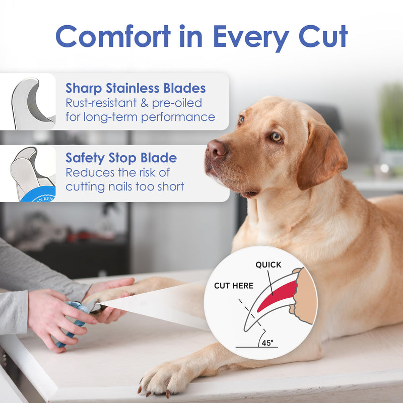 AKC - Dog & Cat Nail Clippers & Filer | Professional Pet Grooming Tool with Stainless Steel Blades | Safety Guard & Easy Grip Handle | Durable & Anti-Slip | Safe for Small, Medium & Large Pets Nail Clipper - PawsPlanet Australia