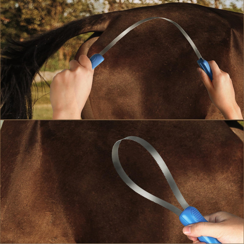 Dual-Sided Shedding Blade Dogs Hair Brush - Stainless Steel Grooming Blade for Horse Shedding Tool - Pets Grooming Tool for Dogs with Short and Long Hair - PawsPlanet Australia