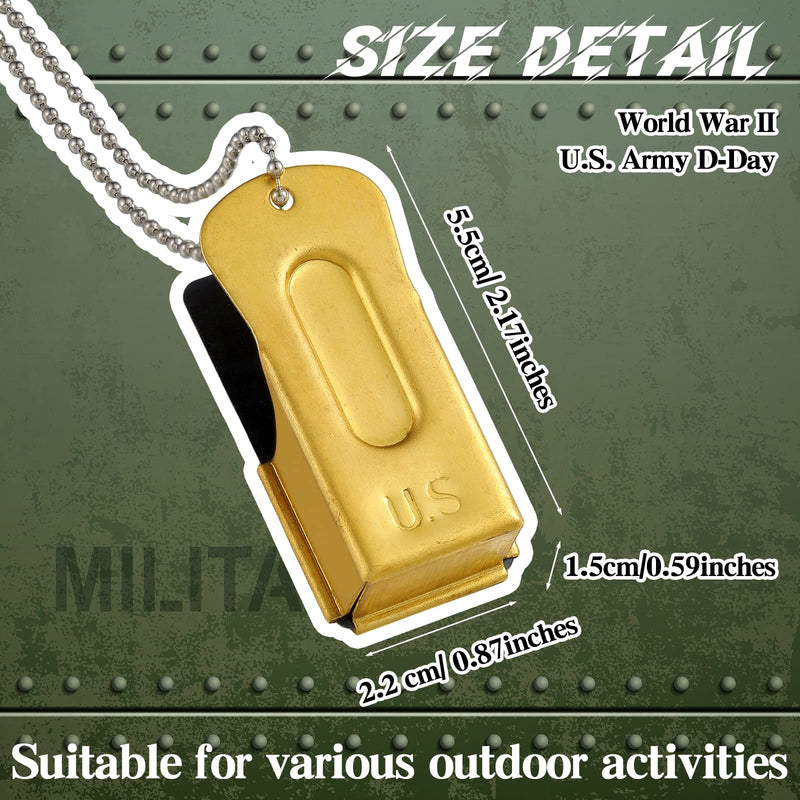Jenaai 3 Pieces Dog Training Clicker Necklace Signaling Cricket Clicker Brass Pet Training Clicker for Puppy Dogs Cat(Gold) Gold - PawsPlanet Australia