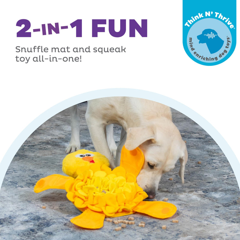 Outward Hound by Nina Ottosson Snuffle Palz Plush Snuffle Mat Dog Treat Puzzle, Non-Slip, Yellow, Chicken Snuffle Palz Chicken - PawsPlanet Australia