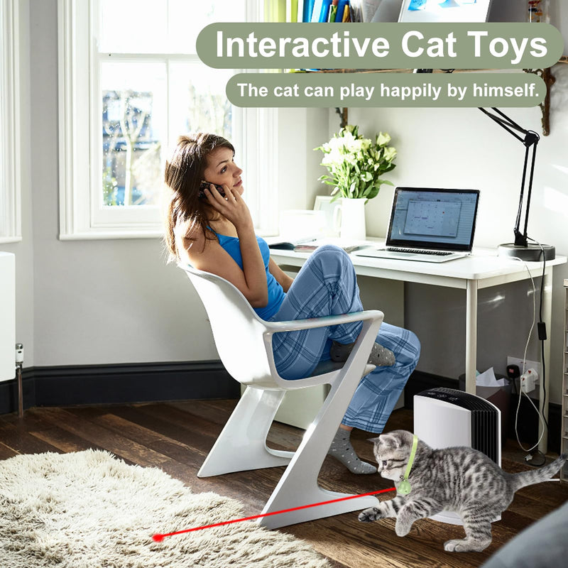 BABORUI Cat Collar Toy with LED Lights, Remote Controller Interactive Cat Toys with Bell, Rechargeable Cat Mouse Toy for Indoor Cats Exercise - PawsPlanet Australia