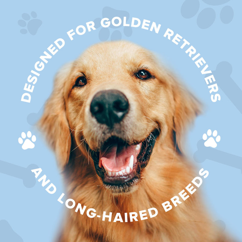Golden Retriever Dog Brush - Double-Sided Grooming Tool for Shedding & Detangling | Gentle Deshedding & Dematting for Thick Coats | Premium Pet Brush for Long-Haired Dogs - PawsPlanet Australia