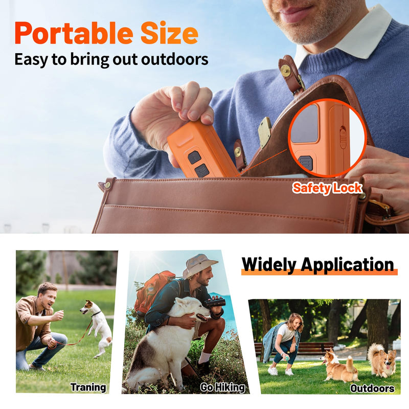 Ultrasonic Dog Bark Deterrent, 2-in-1 Anti Bark Device with LED Flashlight & HD Display | Stop Nuisance Barking, No Shock Training Aid for Small to Large Dogs