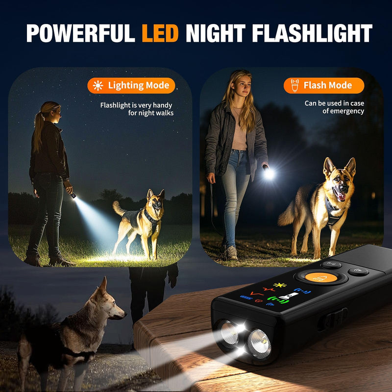 Ahbrother's Dog Bark Deterrent Device,2X Sonic Emitters 4 Modes Anti Barking Device for Own Or Neighbor's Dog, Safe & Effective Portable Ultrasonic Dog Bark Control Rechargeable Dog Barking Silencer - PawsPlanet Australia