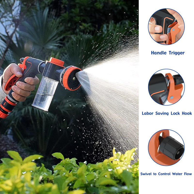Pet Dog Wash Sprayer Shampoo & Soap Dispenser, Hose Nozzle for Indoor/Outdoor Use with 3/4' GHT Male x 1/2' NPT Male Connector, Dog Wash Hose Attachment for Pet Bathing, Watering, Car Washing 5 - PawsPlanet Australia