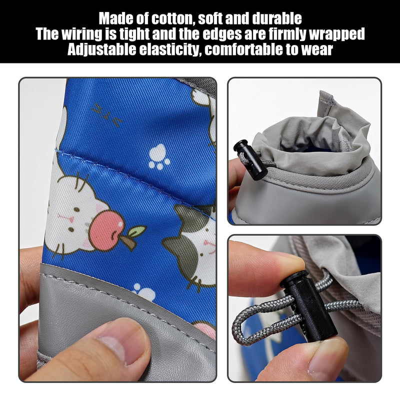1 x cat protection ring and 1 x blue collar, post-operative protective cover for pets, neck protection tool, practical headgear against licking and biting of pets.